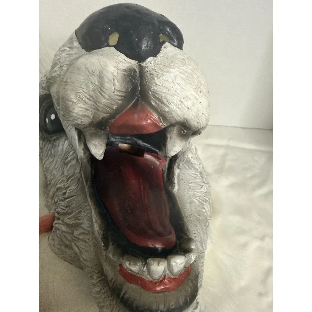 New Halloween Llama Alpaca Hairy White Mask Latex Horrifying Adult Scary 1sz